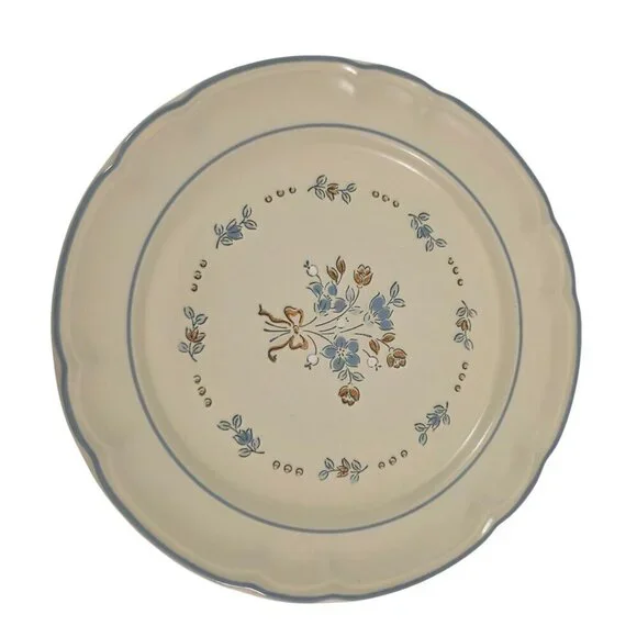 Cordella Bluet Hand Decorated 7 ¾” Stoneware Salad Luncheon Plates – Set of 4 - Picture 7 of 12
